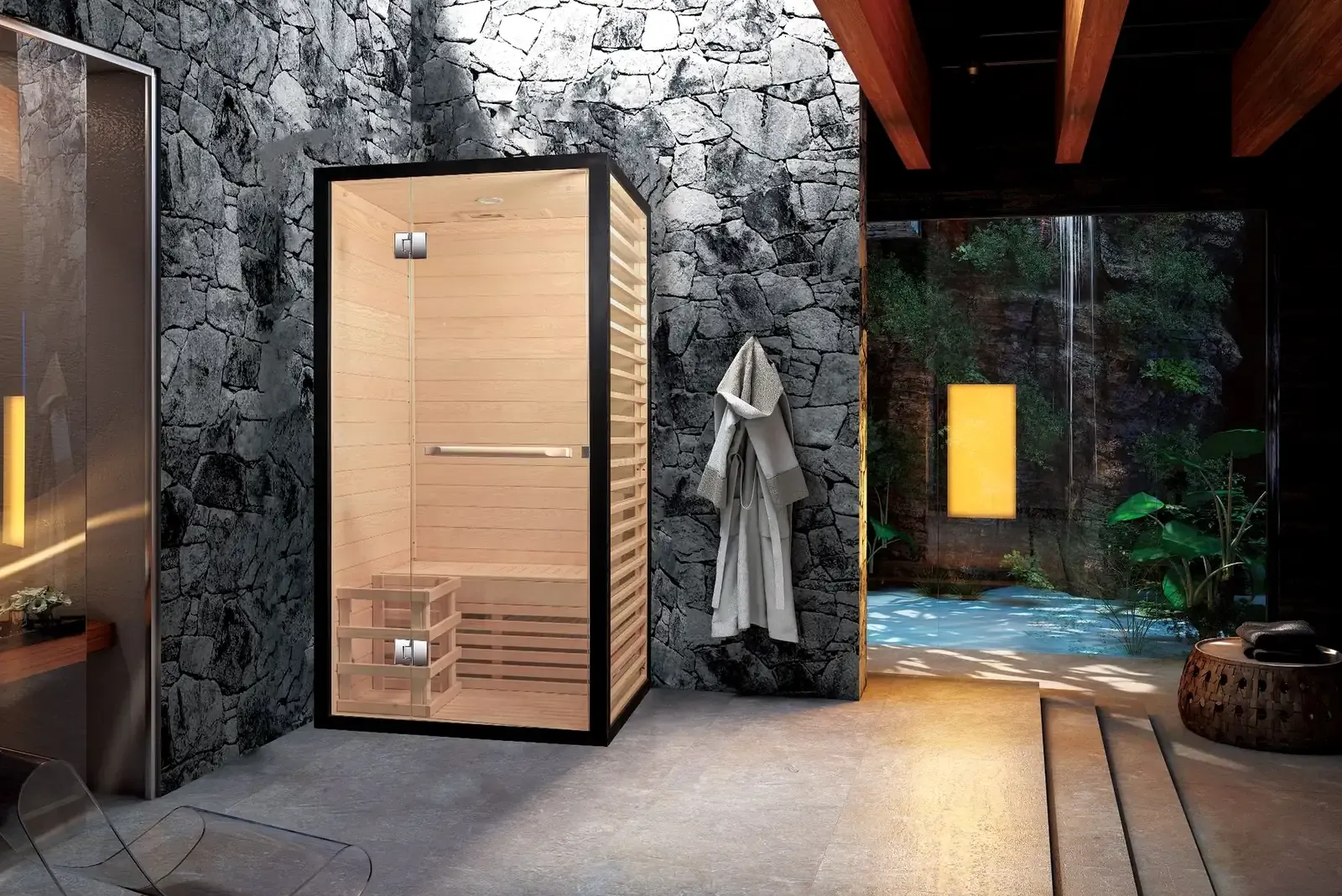 ICEMEND indoor sauna main visual for product-line quote planning.